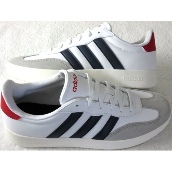 adidas Other - Adidas Men's Barreda Classic Casual Striped Shoes White Blue Red Sizes NIB